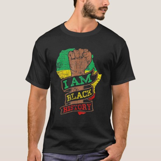 I Am Black History Month African American Black Pr T-Shirt (Vorderseite)