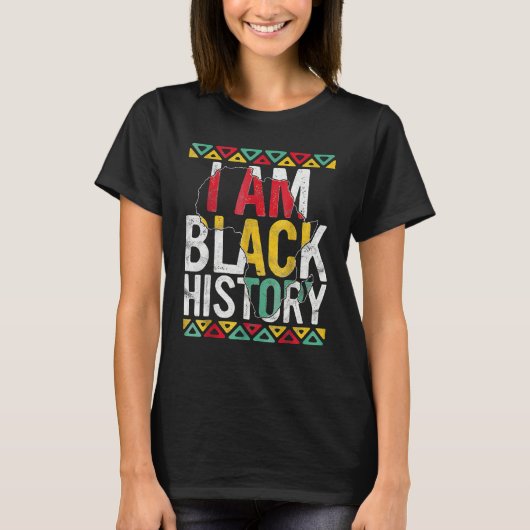 I Am Black History Month Afro African Pride Men Wo T-Shirt (Vorderseite)