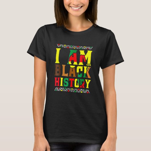 I Am Black History Month Afro African Pride Men Wo T-Shirt (Vorderseite)