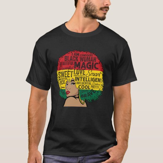 I Am Black History Month Black Queen BHM Pride Mel T-Shirt (Vorderseite)