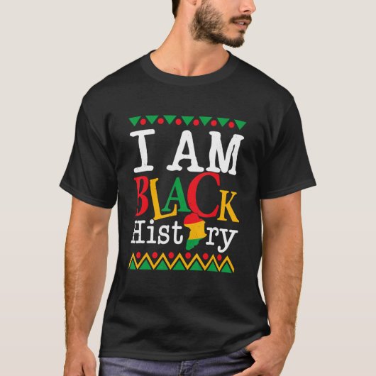 I Am Black History Month Melanin BLM African Ameri T-Shirt (Vorderseite)