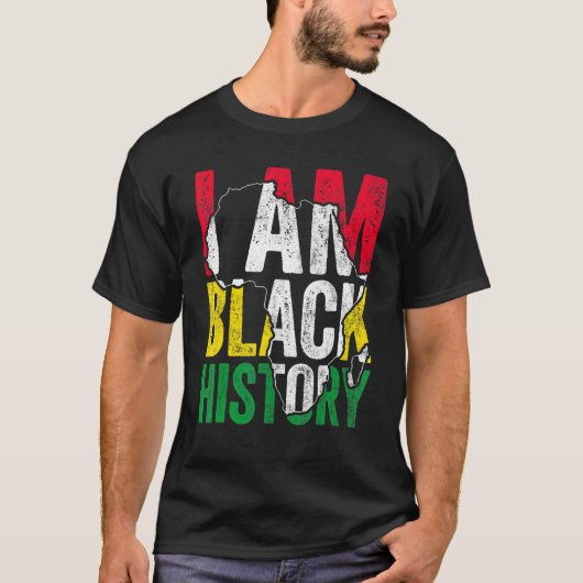I Am Black History Month Melanin BLM African Pride T-Shirt (Vorderseite)