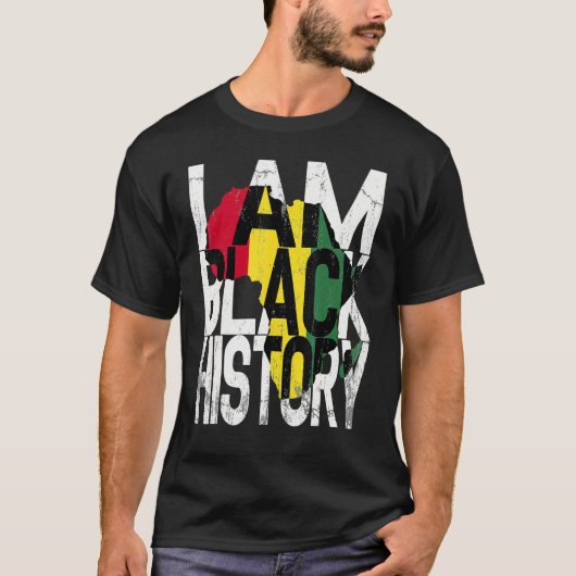 I Am Black History Month Melanin BLM African Pride T-Shirt (Vorderseite)