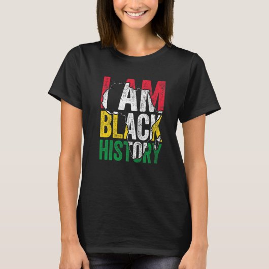 I Am Black History Month Melanin BLM African Pride T-Shirt (Vorderseite)