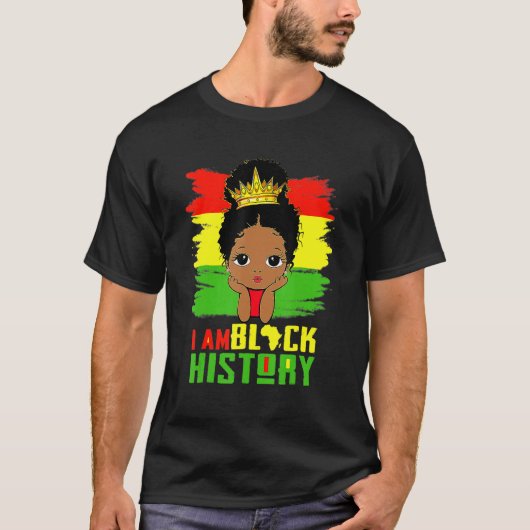 I Am Black History Month Pride African American Cu T-Shirt (Vorderseite)