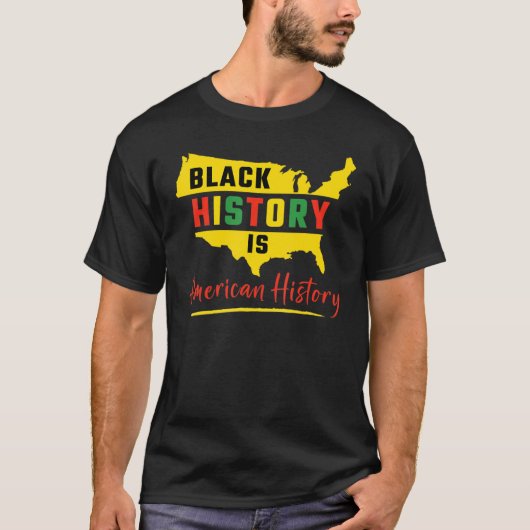 I Am Black History Month Proud African American Aw T-Shirt (Vorderseite)