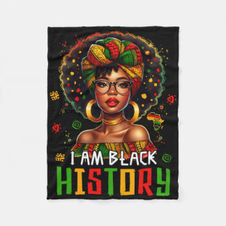 I Am Black History Women Girl Black History Month  Fleecedecke