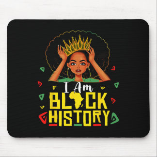 I Am Black History Women Girl Black History Month  Mousepad