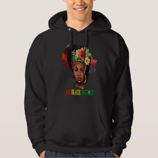 I AM BLACK HISTORY Women Girls Black Queen Month H Hoodie
