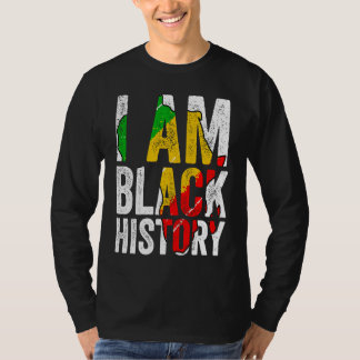 I Am Black History Women Men African American Gra T-Shirt