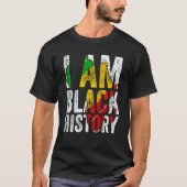 I Am Black History Women Men African American Grap T-Shirt (Vorderseite)