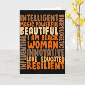 I Am Black Woman Black History African American Gi Karte (Gelbe Blume)