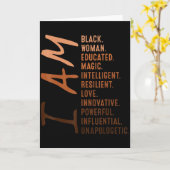 I Am Black Woman Educated Melanin Black History Mo Karte (Gelbe Blume)