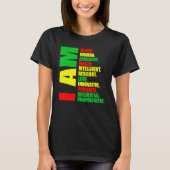 I Am Black Woman Educated Melanin Black History Mo T-Shirt (Vorderseite)