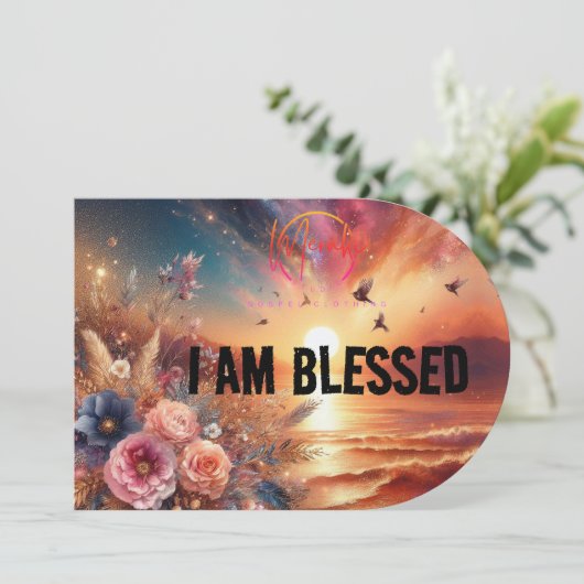  I am blessed  backpack  Einladung (Stehend Vorderseite)