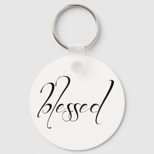 I Am Blessed Statement Keychain Schlüsselanhänger (Vorderseite)