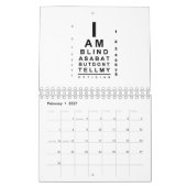 I am blind as a bat eye chart kalender (Feb 2027)