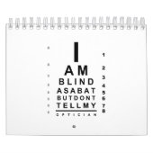 I am blind as a bat eye chart kalender (Titelbild)
