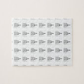 I am blind as a bat eye chart puzzle (Horizontal)