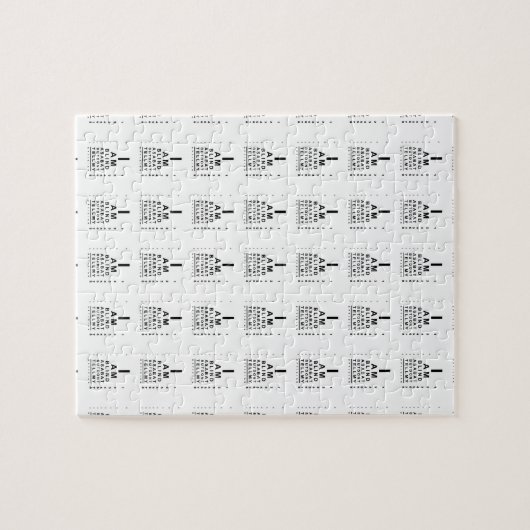 I am blind as a bat eye chart puzzle (Horizontal)