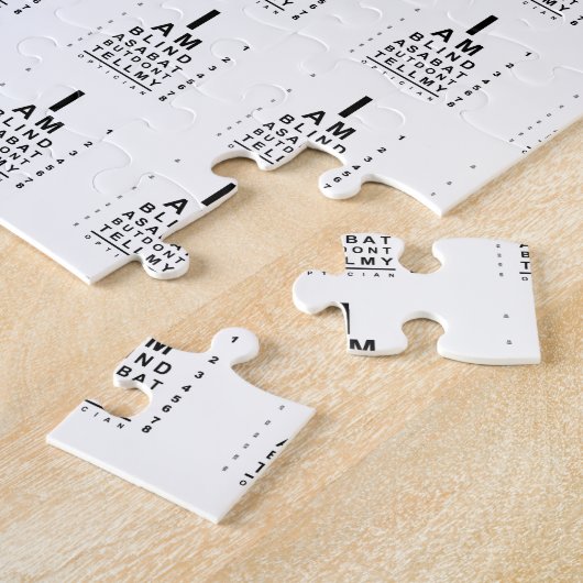 I am blind as a bat eye chart puzzle (Seite)