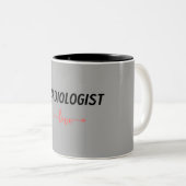 I am cardiologist. Gray colour Zweifarbige Tasse (VorderseiteRechts)