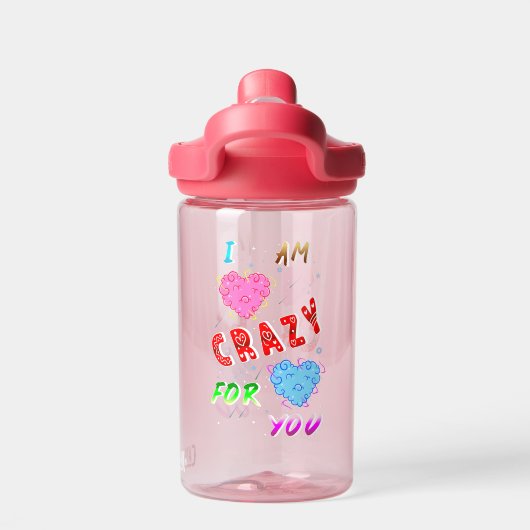 I Am Crazy For You Trinkflasche (Rückseite)
