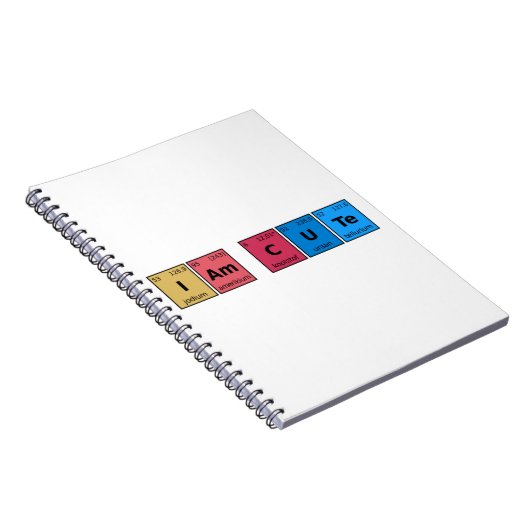 I am Cute Periodic Table Notizblock (Rechte Seite)