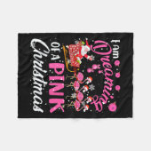 I Am Dreaming Of A Xmas With Nk Santa Flamingos Sl Fleecedecke (Vorderseite (Horizontal))