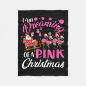 I Am Dreaming Of A Xmas With Nk Santa Flamingos Sl Fleecedecke (Vorderseite)