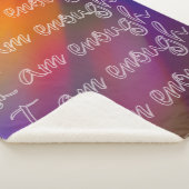 I Am Enough Pastel Rainbow Cursive Affirmation Sherpadecke (3/4)