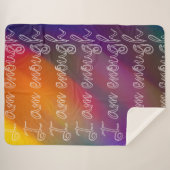 I Am Enough Pastel Rainbow Cursive Affirmation Sherpadecke (Vorderseite (Horizontal))