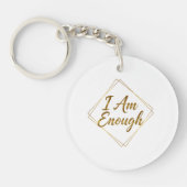 I Am Enough Script Keychain Schlüsselanhänger (Vorderseite)