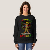 I Am Exactly Who I Am Black History African Afro M Sweatshirt (Vorne ganz)