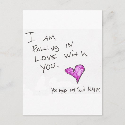 i AM FALLiNG iN LIEBE WiTH YOU HARt SOUL Postkarte (Vorderseite)