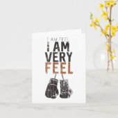 I Am Feel, I Am Very Feel, Boxing Motivation Quote Karte (Gelbe Blume)