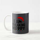 I Am Freaking Merry With Santa Hat Graphic Funny C Kaffeetasse (Links)