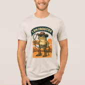 I Am Frogtifa Cowboy – Funny Frog Meme Tri-Blend Shirt (Vorderseite)
