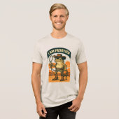 I Am Frogtifa Cowboy – Funny Frog Meme Tri-Blend Shirt (Vorderseite voll)