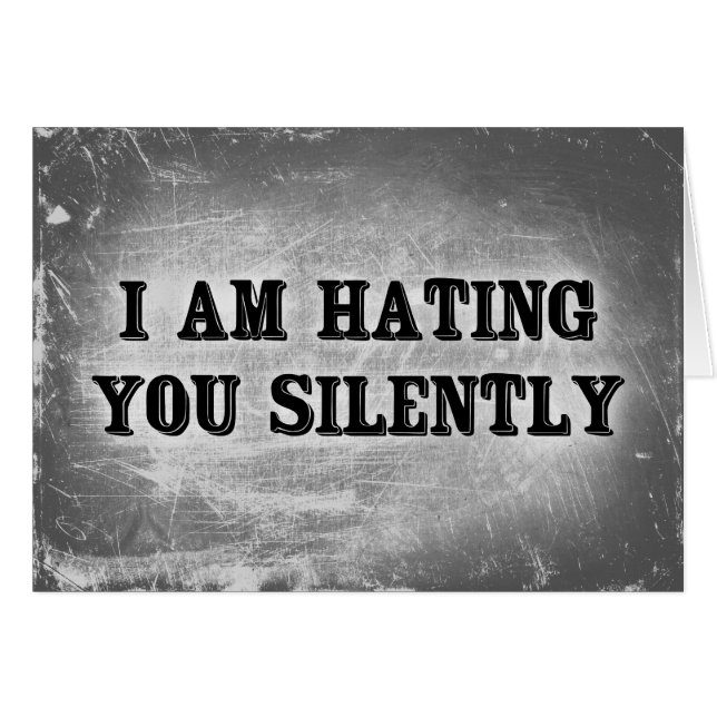 I Am Hating You Silently (Vorderseite (Horizontal))