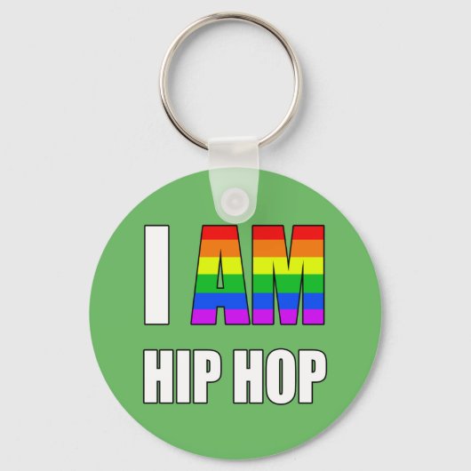 "I AM HIP HOP" RAINBOW BRIEF SCHLÜSSELANHÄNGER (Vorderseite)