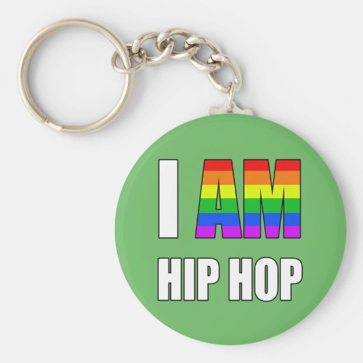 "I AM HIP HOP" RAINBOW BRIEF SCHLÜSSELANHÄNGER (Vorne)