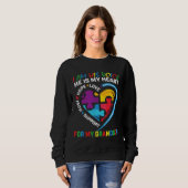 I Am His Voice Grandson Autism Awareness Grandma B Sweatshirt (Vorne ganz)