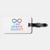 I AM Infinite Velocity – Quantum Energy Design Gepäckanhänger (Rückseite horizontal)