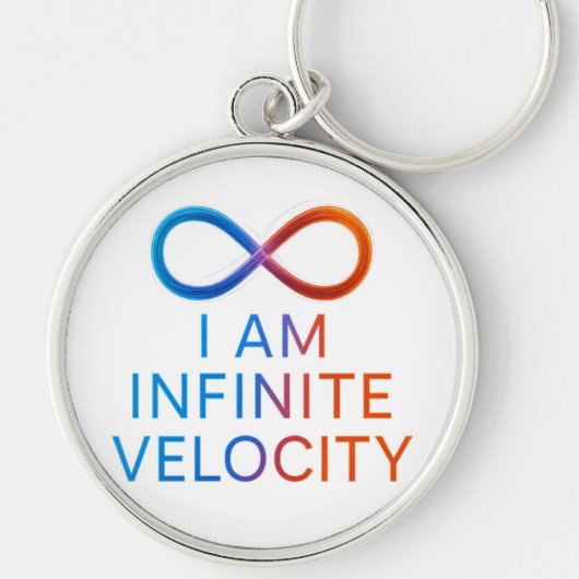 I AM Infinite Velocity – Quantum Energy Design Schlüsselanhänger (Vorne)