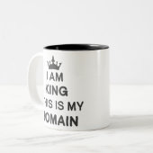 I am king this is my domain zweifarbige tasse (Vorderseite Links)