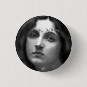 'I AM Lächeln' Bitchy Resting Face/ Goth/ Autismu Button