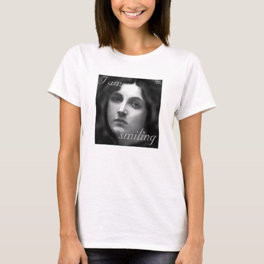 'I AM Lächeln' Bitchy Resting Face/ Goth/ Autismus T-Shirt (Vorderseite)