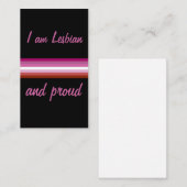 I am Leasbian and Proud | Lesbian Flag on Black Visitenkarte (Vorne/Hinten)