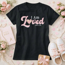 I Am Loved John 3:16 Floral Heart Valentine Bible